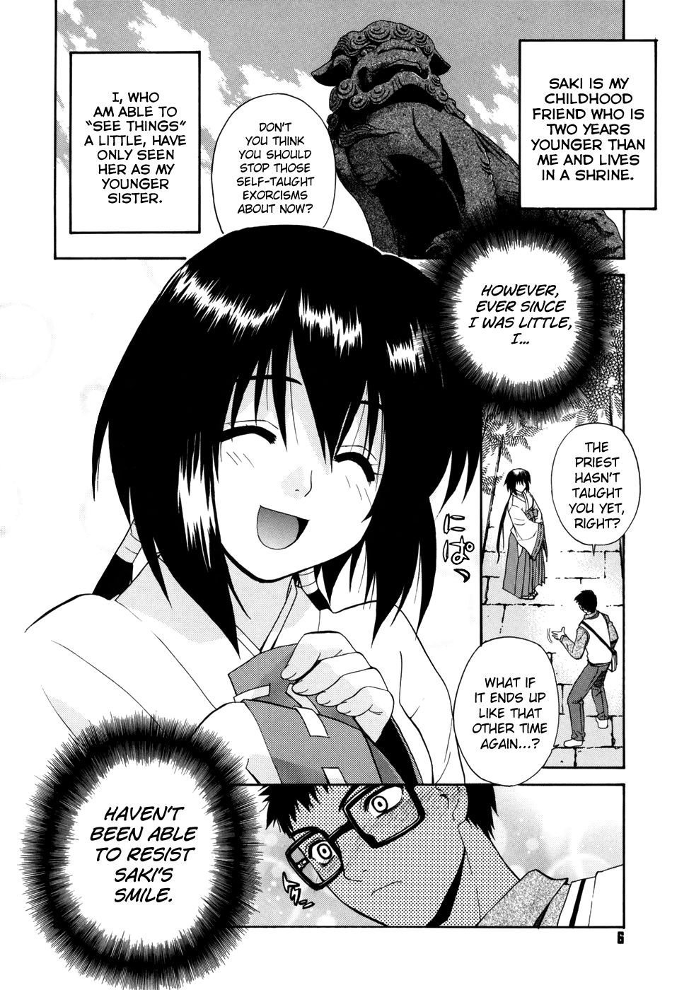 Hentai Manga Comic-Tonari no Miko-san wa Minna Warau-Chapter 1-2